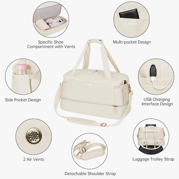 Travel bag from Amazon, never worn. Only selling the big bag. Very Spacious. - Picture 3 of 4